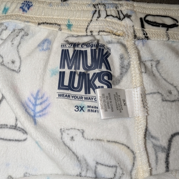 Muk Luks Women's 3X sleep pants - design polar bears and penguins - new - Picture 5 of 5